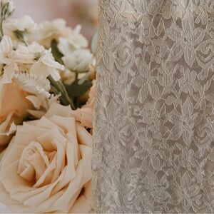 Lulu’s Ivory Lacy Halter Mermaid Maxi, Sz M